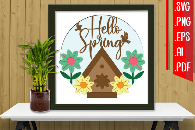 Spring Layered Papercut 8 svg eps png ai pdf 3D Paper zafrans studio 