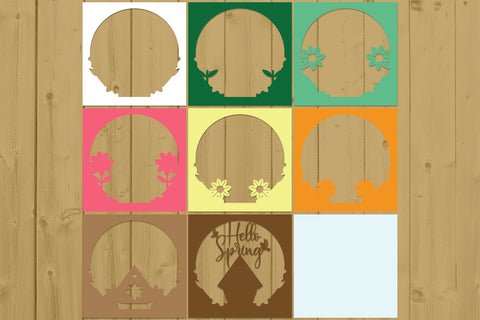 Spring Layered Papercut 8 svg eps png ai pdf 3D Paper zafrans studio 