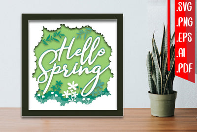 Spring Layered Papercut - svg eps png ai pdf 3D Paper zafrans studio 