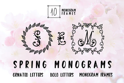 Spring Monogram Font Illustrator Guru