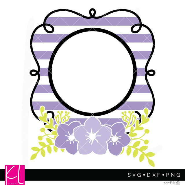 Spring Monogram Frame SVG Kelly Lollar Designs 