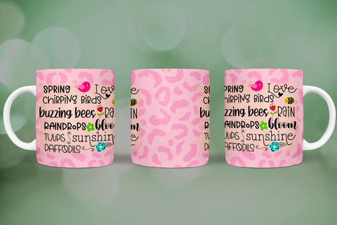 Spring Mug Wrap Sublimation I Spring Mugs PNG I Mug Wraps Sublimation Happy Printables Club 