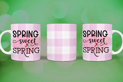 Spring Mug Wrap Sublimation I Spring Mugs PNG I Mug Wraps Sublimation Happy Printables Club 