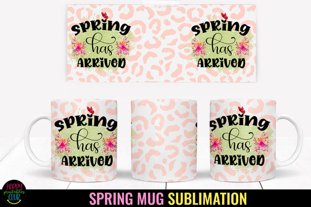 Spring Mug Wrap Sublimation I Spring Mugs PNG I Mug Wraps Sublimation Happy Printables Club 