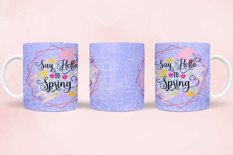 Spring Mug Wrap Sublimation I Spring Mugs PNG I Mug Wraps Sublimation Happy Printables Club 