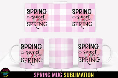 Spring Mug Wrap Sublimation I Spring Mugs PNG I Mug Wraps Sublimation Happy Printables Club 
