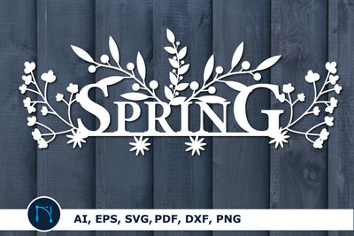 Spring Papercut Template svg cut file SVG MD JOYNAL ABDIN 