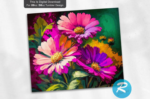 Spring Pink Floral 20 oz / 30 oz Tumbler PNG Sublimation Regulrcrative 