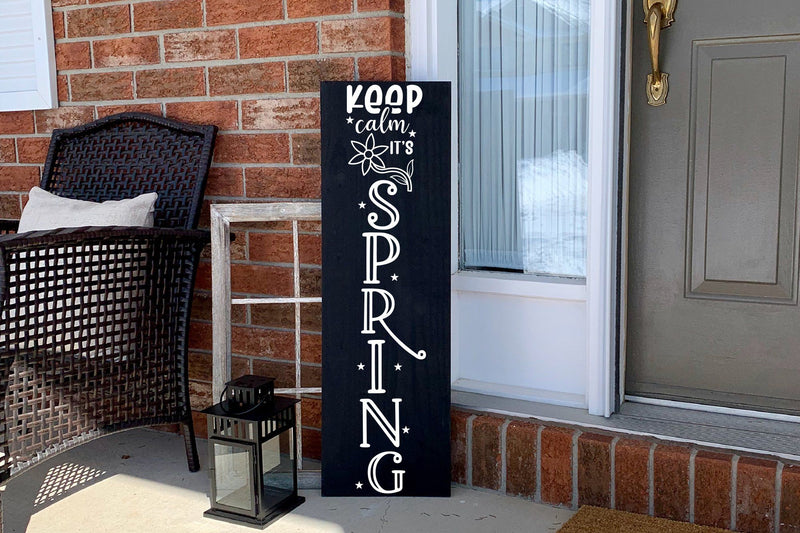 Spring Porch Sign Bundle, 12 Spring vertical Sign SVG - So Fontsy