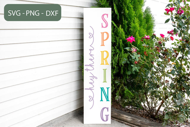 Spring Porch Sign SVG-Hey There Spring SVG SVG Linden Valley Designs 