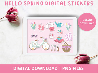 Spring Printable Digital Sticker Set SVG Elise Cellucci 