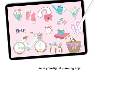 Spring Printable Digital Sticker Set SVG Elise Cellucci 