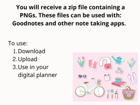 Spring Printable Digital Sticker Set SVG Elise Cellucci 