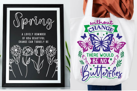 Spring Quotes SVG bundle, farmhouse Designs SVG Paper Switch 