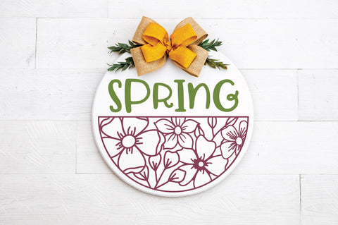 Spring Round Sign Design Bundle - Easter SVG Bundle SVG Old Market 