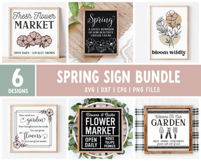 Spring Sign SVG Bundle | Welcome Spring Cut Files SVG Wood And Walt 