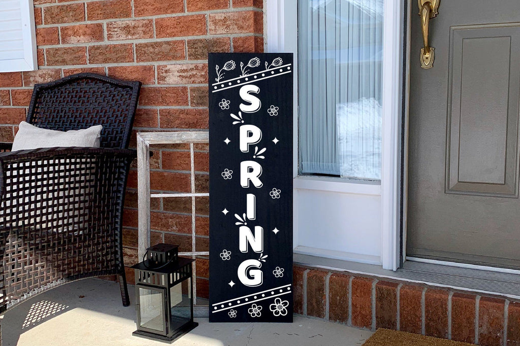 Spring Sign SVG | Spring Porch Sign SVG | Flower SVG - So Fontsy