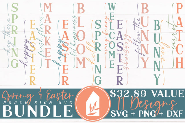 Spring Signs SVG Bundle | Easter Signs SVG Bundle SVG LilleJuniper 