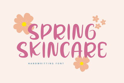 Spring Skincare - Handwritting Font Font Illushvara Design 