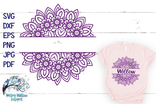 Spring Split Mandala SVG SVG Wispy Willow Designs 