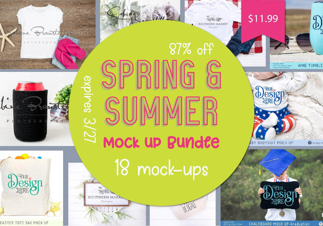Spring & Summer Mock Up Bundle Bundle So Fontsy Design Shop 