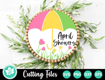 Spring SVG | April Showers Door Hanger SVG TrueNorthImagesCA 