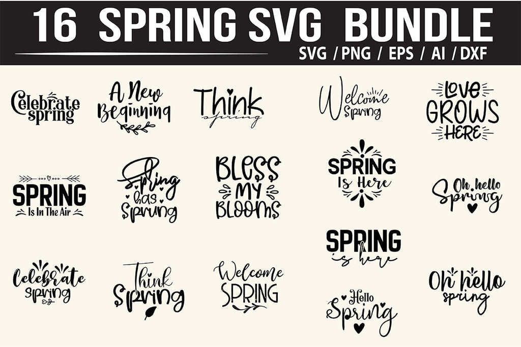Spring SVG Bundle File - So Fontsy