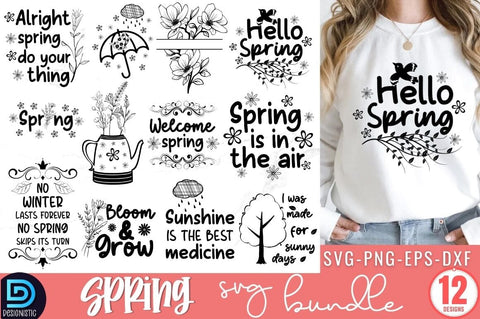 Spring SVG Bundle, Hello Spring svg SVG DESIGNISTIC 