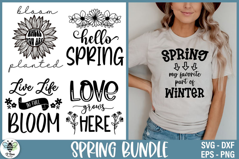 Printable Spring Svg Spring SVG Bundle | Spring Cut Files - So Fontsy