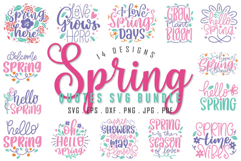 Spring SVG Bundle | Spring Flower Quotes SVG Cut File SVG dapiyupi store 