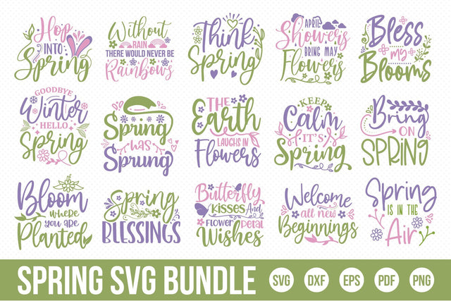 Spring SVG Bundle, Spring Quotes Bundle SVG SVG CraftLabSVG 