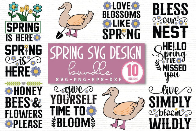 Spring SVG Bundle, Spring SVG Bundle, Hello Spring svg SVG DESIGNISTIC 