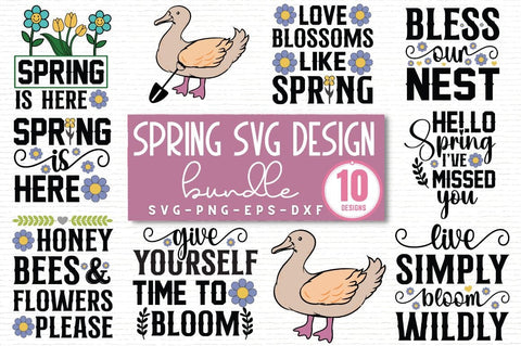 Spring SVG Bundle, Spring SVG Bundle, Hello Spring svg SVG DESIGNISTIC 
