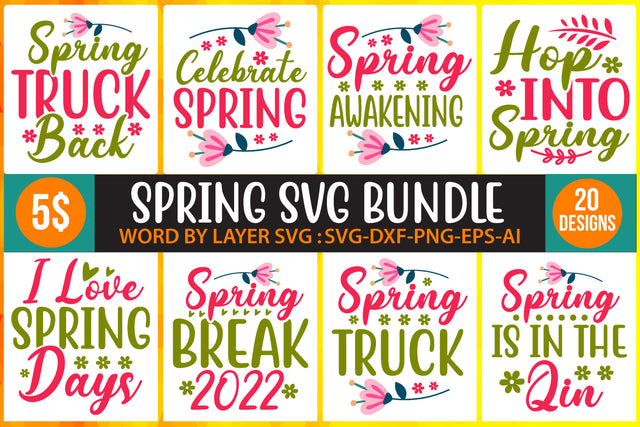 Spring svg bundle SVG designmaster24 