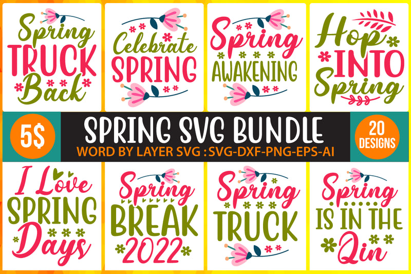 Spring svg bundle - So Fontsy