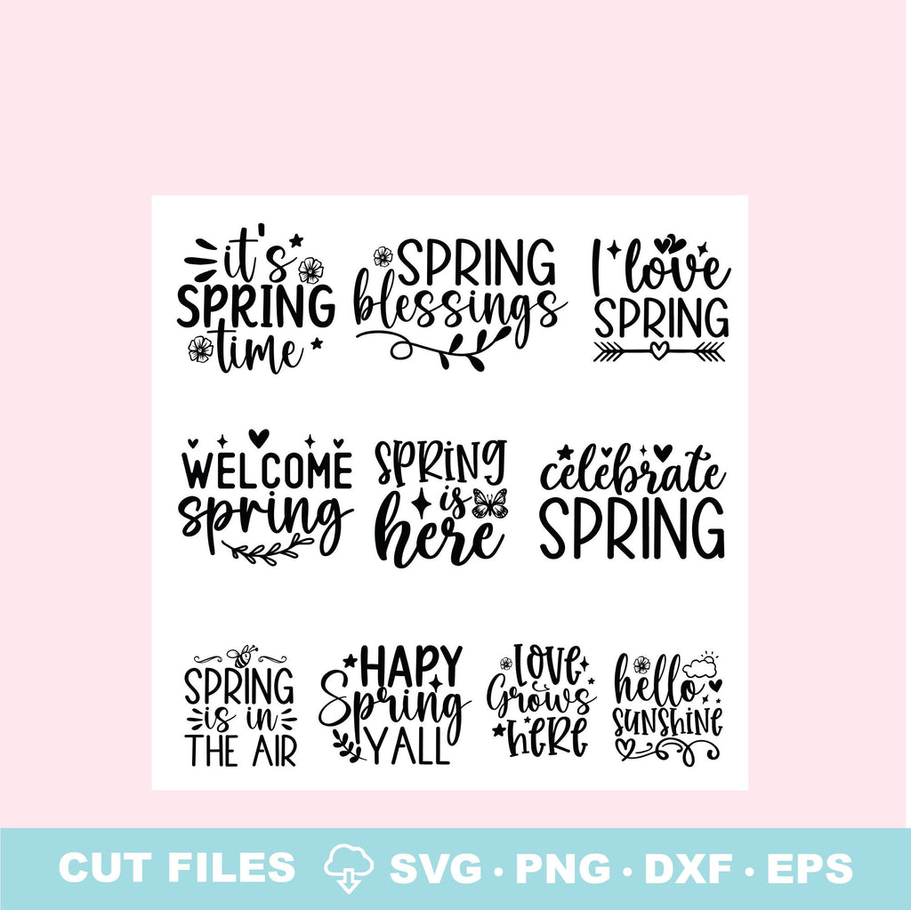 Weekend Spring Svg Spring SVG Bundle - So Fontsy