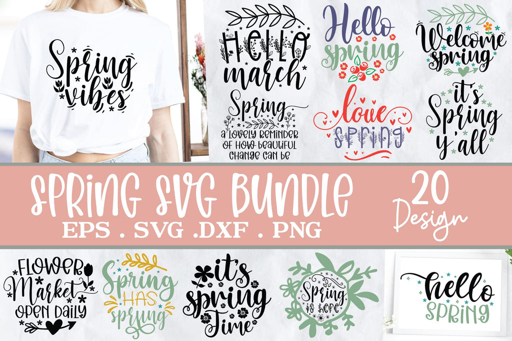 Spring Svg Download Spring SVG Bundle - So Fontsy
