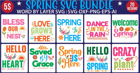 Spring SVG Bundle SVG Newmockups 