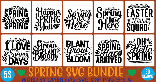 Spring SVG Bundle SVG Newmockups 