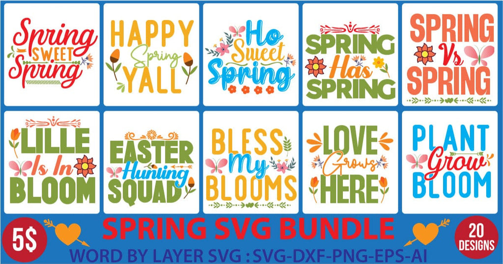 Spring SVG Bundle - So Fontsy