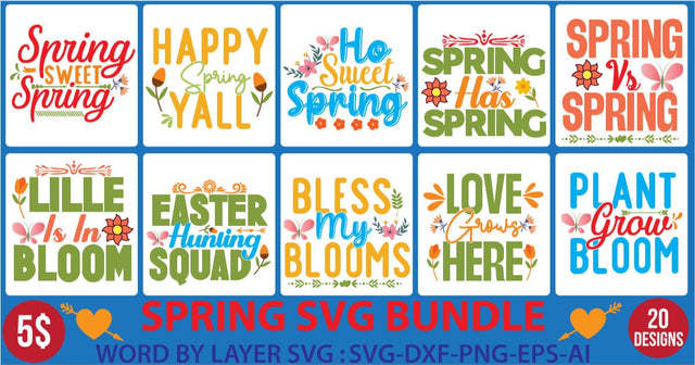 Spring SVG Bundle SVG Newmockups 