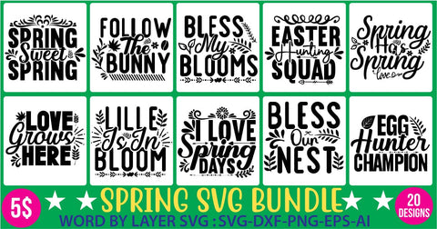 SPRING SVG BUNDLE SVG Newmockups 