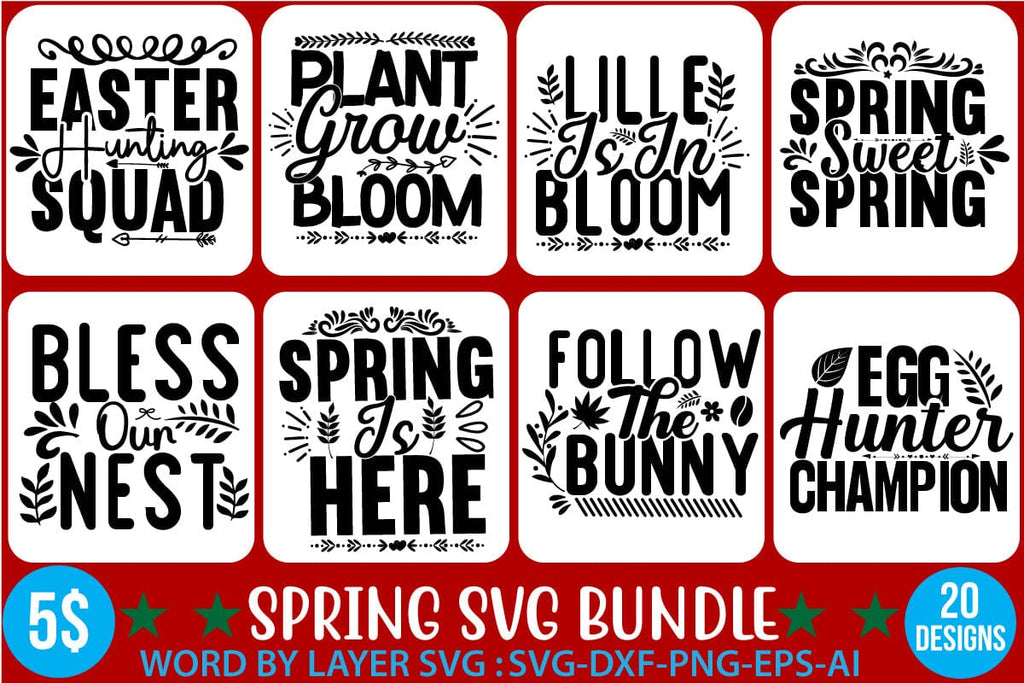 SPRING SVG BUNDLE - So Fontsy