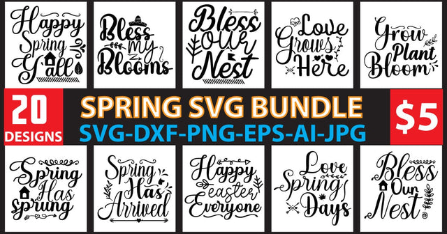 SPRING SVG BUNDLE SVG Newmockups 