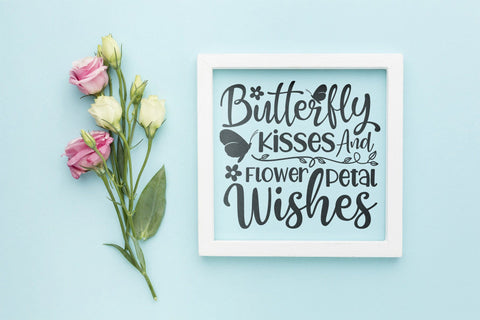 Spring SVG- Butterfly Kisses And Flower Petal Wishes SVG CraftLabSVG 