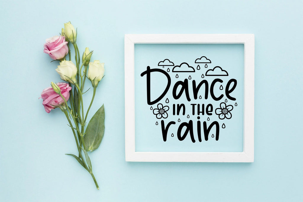 Dancing Raisin Svg Spring SVG- Dance In The Rain- Flower SVG - So Fontsy