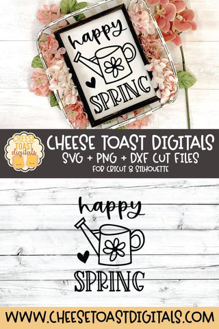 Spring SVG | Happy Spring SVG Cheese Toast Digitals 