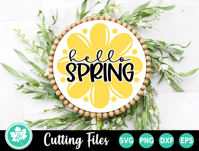 Spring SVG | Hello Spring Daisy Sign SVG TrueNorthImagesCA 
