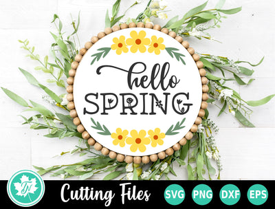 Spring SVG | Hello Spring Door Hanger SVG TrueNorthImagesCA 