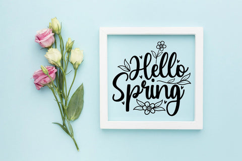 Spring SVG- Hello Spring- Quotes With Floral SVG CraftLabSVG 